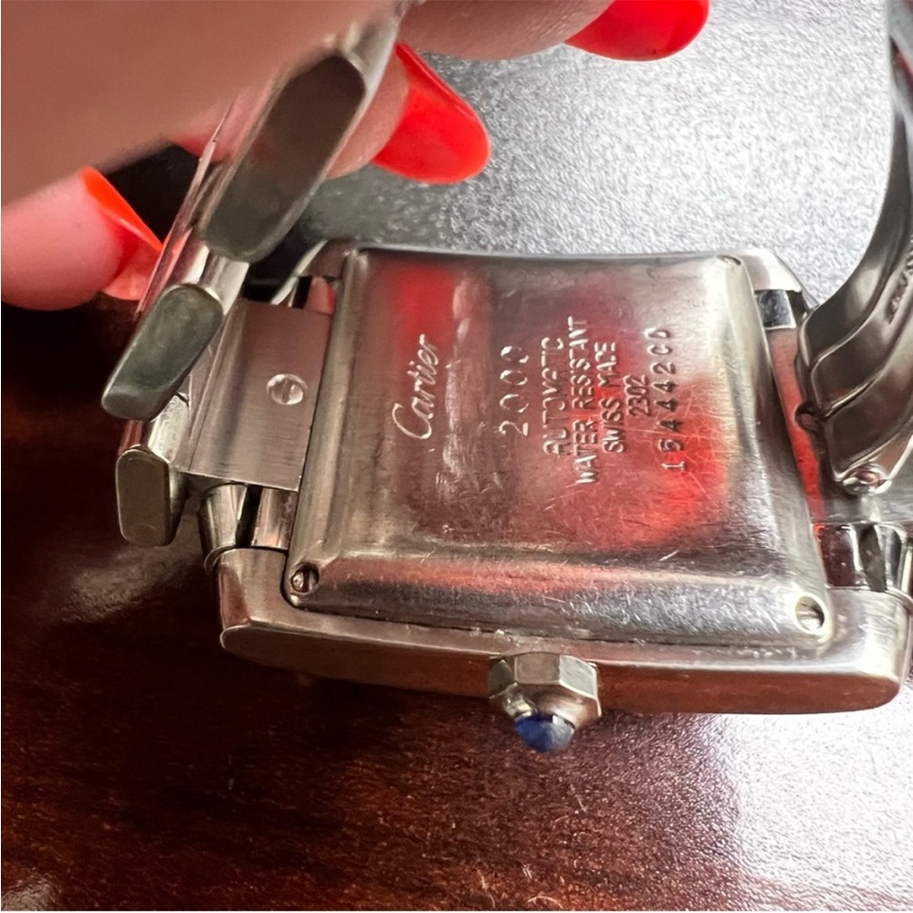 CARTIER TANK FRANCAISE AUTOMATIC STAINLESS STEEL 28mm WATCH - Picture 5 of 13
